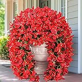 Siyaluens 4 Pcs UV Resistant Artificial Flowers for