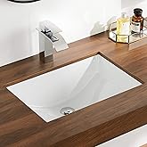 DeerValley DV-1U101 Ally Undermount Bathroom Sink Rectangular, 21'' x 14.72'' Vessel Sink Undermount Bathroom Sink White Cera