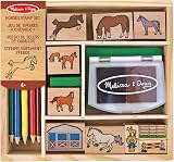 Melissa & Doug Horses Stamp Set with Colouring Pencils for Kids | Ages 4+ view 1