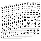 1000+PCS Black Moustache Stickers Party Favors-Beard Sticker Party Supplies Decorations Musician Birthday Party Gifts