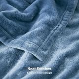 EHEYCIGA Fleece Blanket 130x165cm Mineral Blue Soft Microfiber Throw view 2