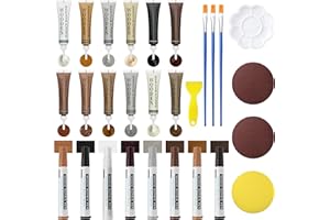 ORIFLAME Wood Furniture Repair Kit: 12-Color Filler and 8-Color Markers - Wood Touch Up for Scratches/Cracks/Holes/Stains in Floors/Table/Cabinets(Hardwood/Laminate)