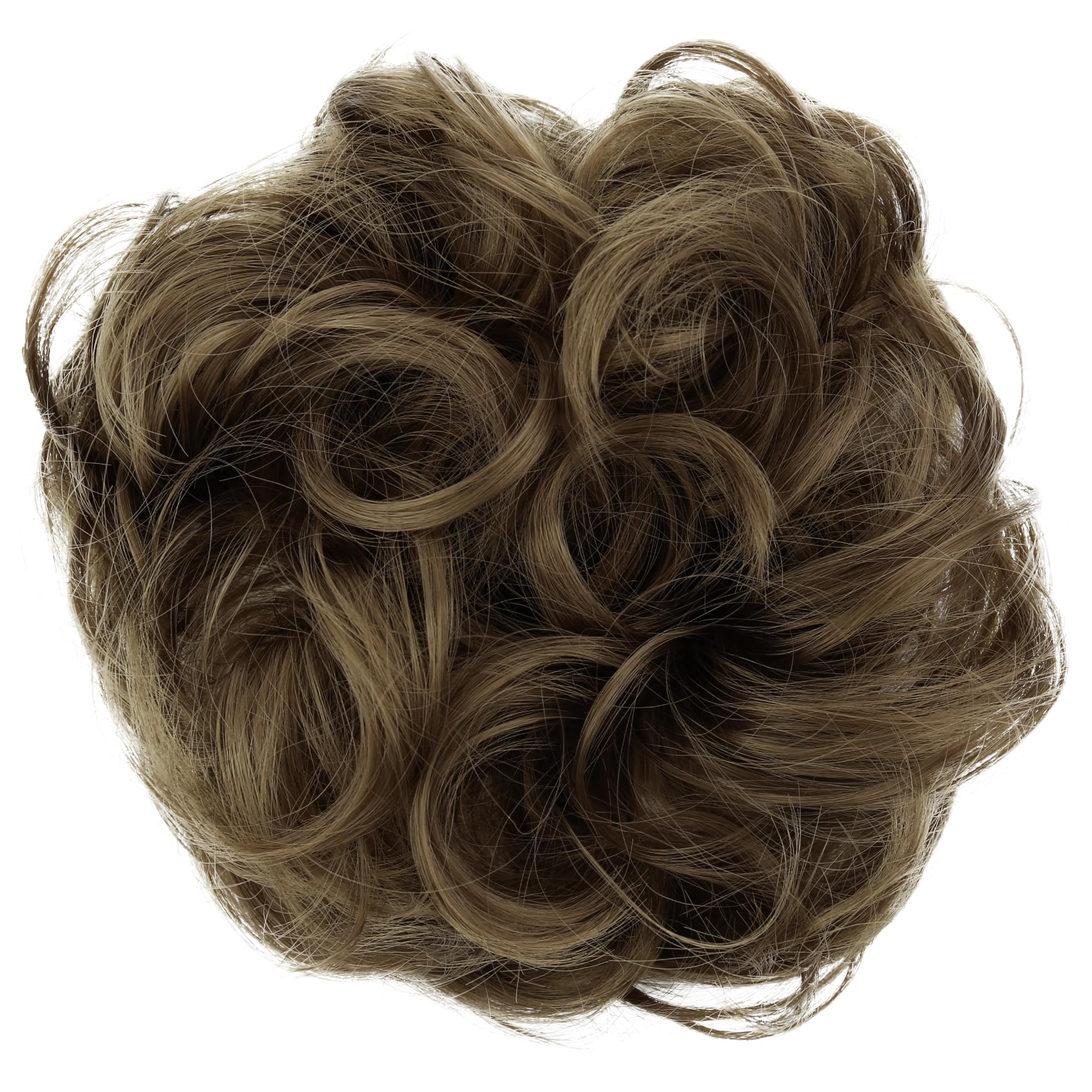 CAISHA Messy Scrunchie Bun Voluminous Wavy Hairpiece Heat-resistant Synthetic Fibres Light Brown G8A