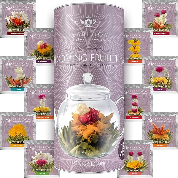 Amazon.com : Teabloom Flowering Tea - 12 Unique Varieties of  