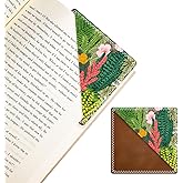 Personalized Leather Bookmarks, Fun & Cute Book Accessories for Reading Lovers, Unbreakable Page Markers for Women Men Girls Boys Student Teacher Kids Retirement Birthday Gifts (Flowering Plant)