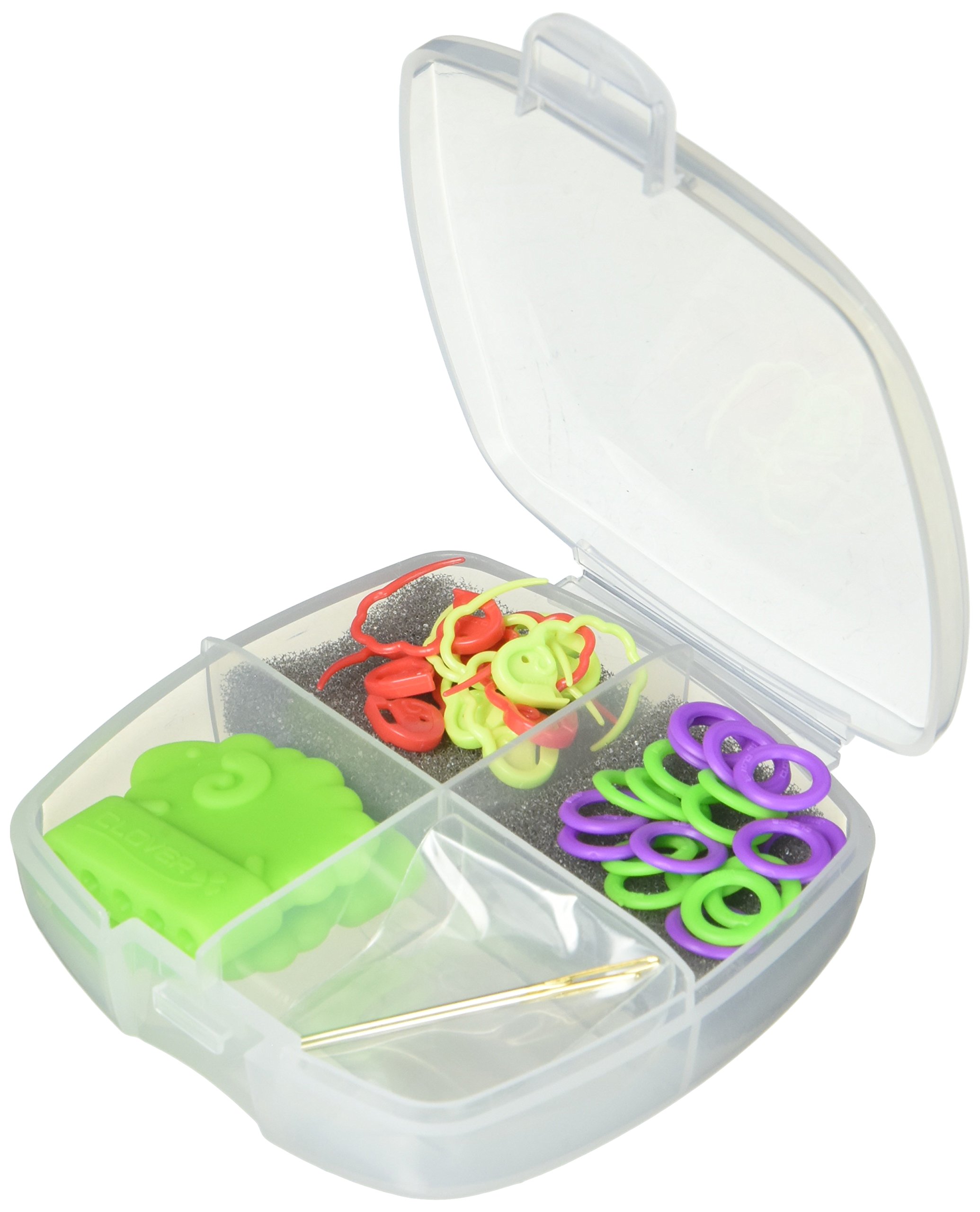 Clover Knitting Accessory Set for Socks, Multi-Colour, 7.5 x 7.5 x 2.5 cm