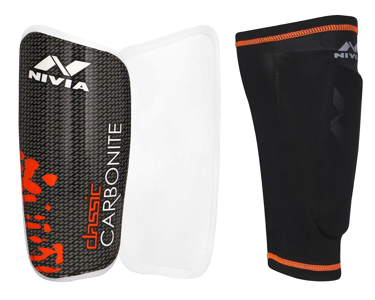 Buy Nivia 418M LycraSpandex Shin Guard with Sleeve Medium (Black