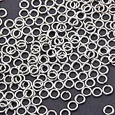 300pcs 4mm Split Jump Rings Stainless Steel Double Loops Jump Mini Ring Connectors for Jewelry Making DIY Bracelets Earrings Necklaces Craft Accessories Jewelry Findings