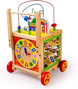 wooden activity cube walker