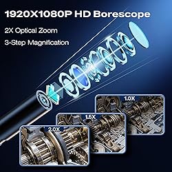 Endoscope Borescope Camera with Light, 4.3" IPS