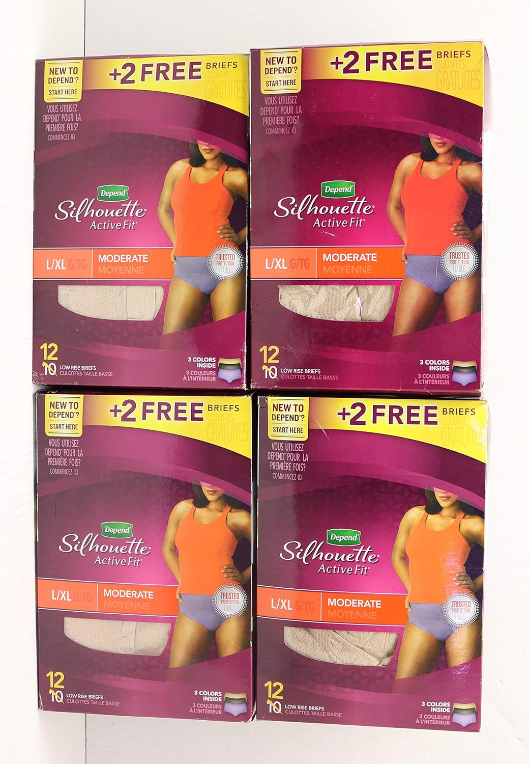 Depend Active Fit Women, Large/XLarge, 12 Count (2 Pack(12