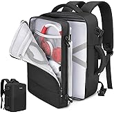 Deegotech Carrying Case Compatible with PS5/PS5 Pro/PS5 Slim, Protective Travel Bag Backpack Compatible with Playstation 5 Console, Disc, Accessories and 15.6" Laptop, Black