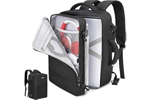 Deegotech Carrying Case Compatible with PS5/PS5 Pro/PS5 Slim, Protective Travel Bag Backpack Compatible with Playstation 5 Console, Disc, Accessories and 15.6" Laptop, Black