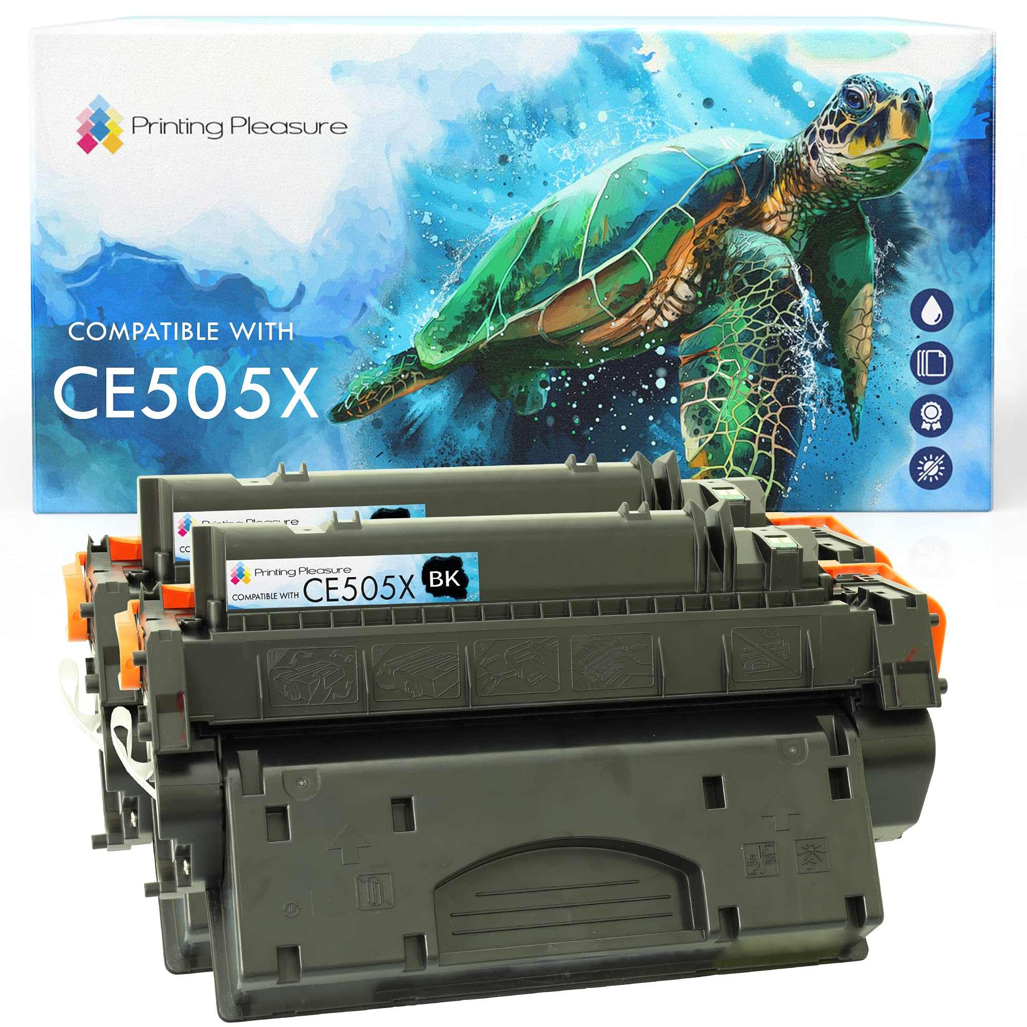 Printing Pleasure 2 Compatible Canon 719H Toner Cartridges for Canon LBP-6300DN LBP-6310DN LBP-6650DN LBP-6670DN LBP-6680X MF-5840DN MF-5880DN MF-5940DN MF-5980DW MF-6180CW - Black, High Yield