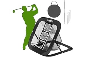 HIRQUITICKE Golf Practice Net - Portable Hitting Net for Backyard Training - Golf Hitting Aid Nets Driving Chipping Swing Training with Target - Gift for Men & Golf Lovers