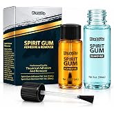 Kangaroo 15ml Spirit Gum Skin Adhesive &amp; 30ml Gum Remover with Brush Cap | Prosthetic Skin Glue Spirit Gum Adhesive and Remover for Wigs, Beards, Mustaches, Bald Caps, SFX Makeup, Theater &amp; Cosplay