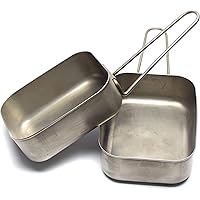 Original Dutch Army Aluminum Mess tins mess kit Cooker Military Bushcraft gear