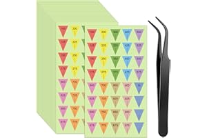 Pletpet 20 Pcs Turret Tags Dope Stickers, Glow-in-The-Dark Turret Tags Sticker Sheets Fit Most Rifle Sight Lens Caps with Cus