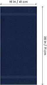 Utopia Towels Premium Hand Towel Set Navy 6 Pack 41 x 71 cm 100% Cotton view 2