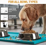Hubulk Dog Feeding Mat 100% Silicone 19x12 Green Non-Slip Dishwasher Safe view 6