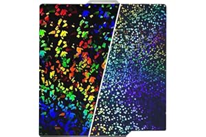 Smooth Bambu Labs Build Plate for Bambu Lab X1/X1C/X1E/P1P/P1S/A1 3D Printer, Flexible Rainbow Confetti PEF+Rainbow Circle PE