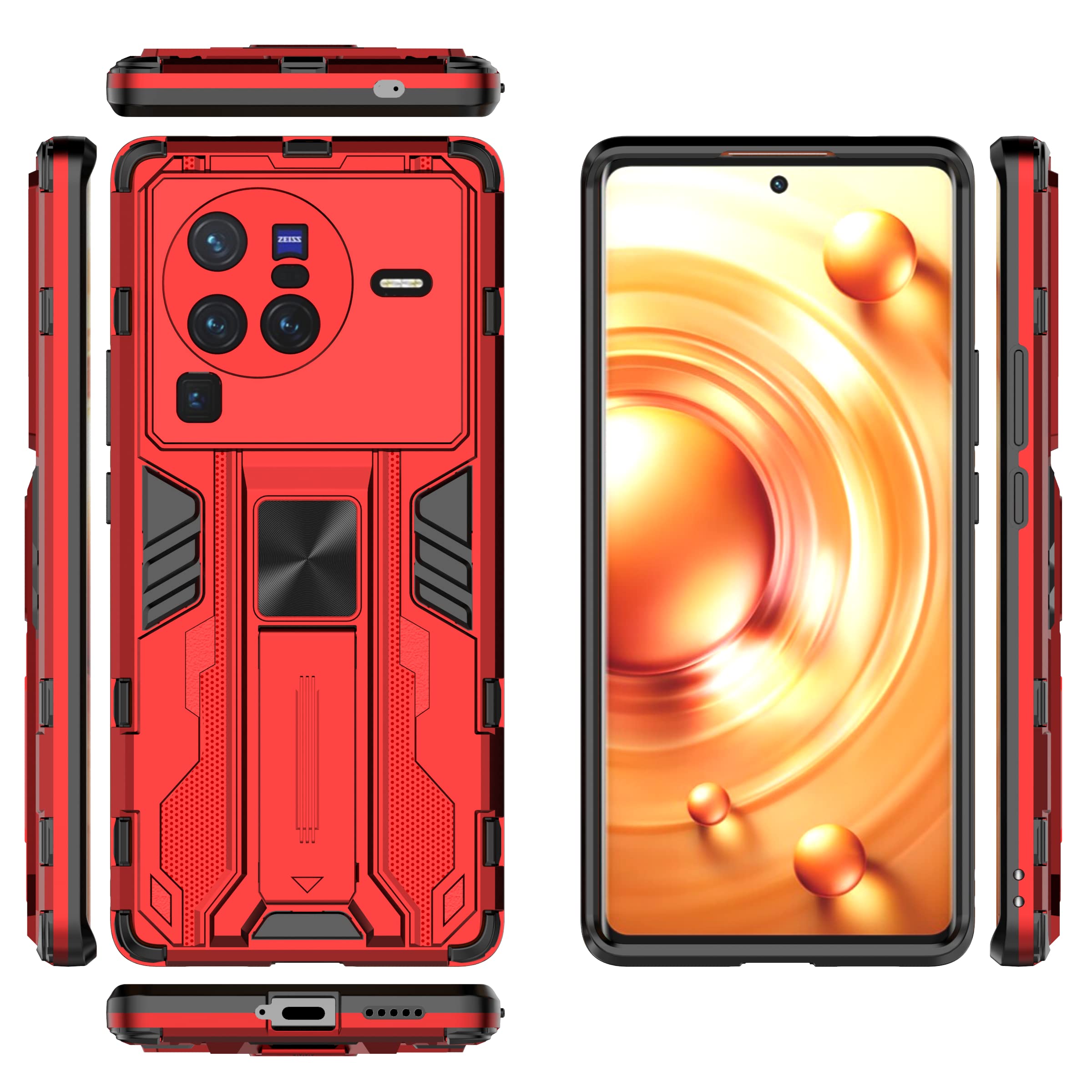 Compatible with Vivo X80 Pro 5G Case,Built-in