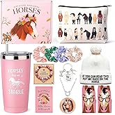 Soyminer Valentines Day Gifts For Daughter, Teen, Girl, 15 Pcs Horse Gift For Women, Horse Lovers, Niece, Equestrian Gift For Women, Valentines Day Gifts For Her, Cup, Bracelet, Socks, Necklace, Hat