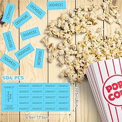 Kosiz 504 Sheets 20 Bid Raffle Ticket with