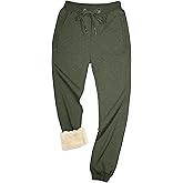 Yeokou Mens Winter Warm Sherpa Lined Active Thermal Jogger Fleece Sweatpants Pant