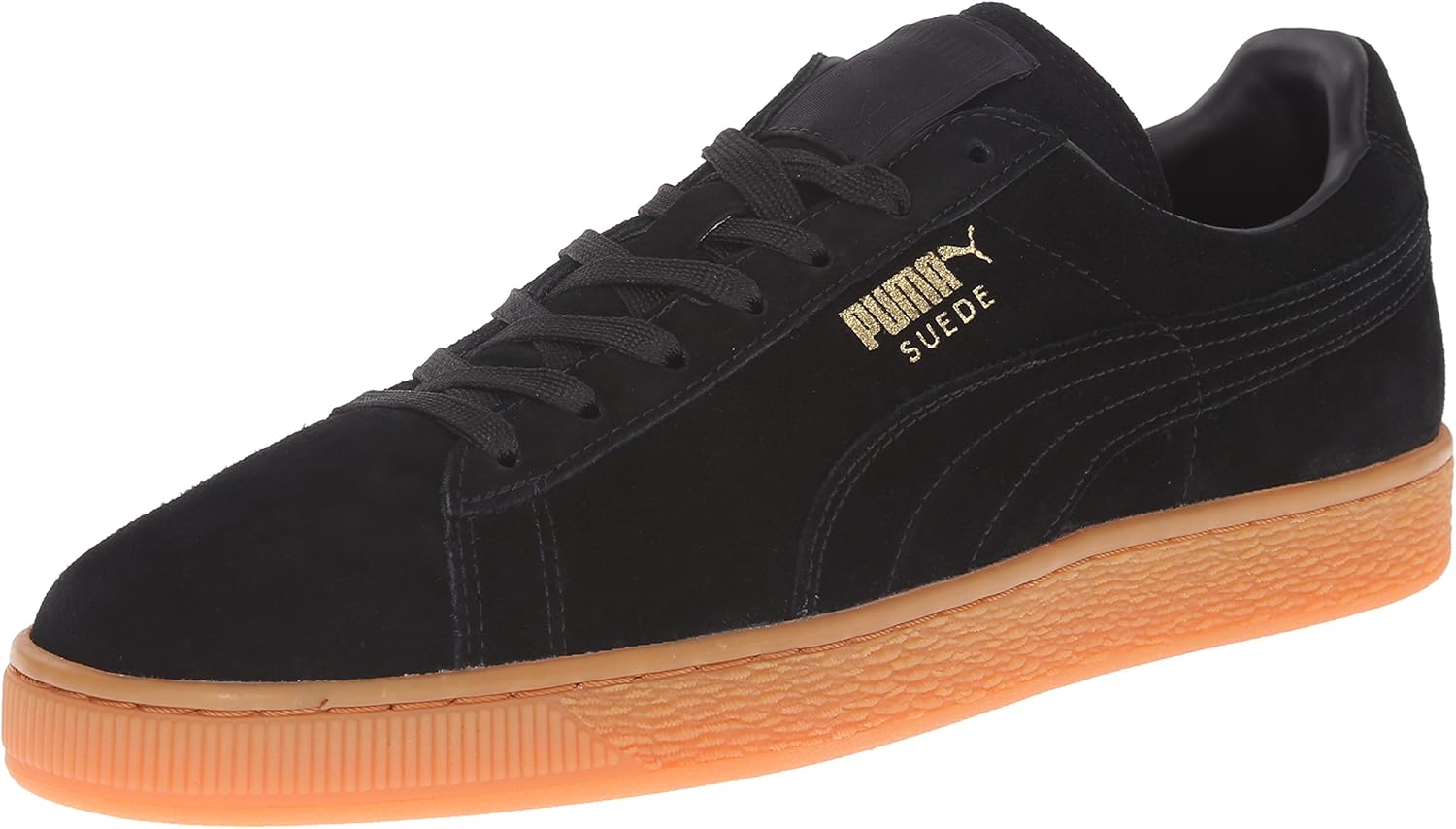 puma suede black gum