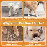 PICK FOR LIFE Anti Slip Dog Socks Paws 2 Pairs XL Brown view 4
