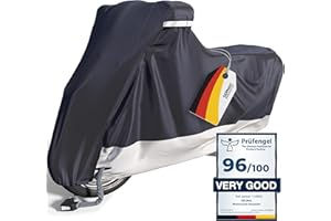 VELMIA Motorcycle Cover Extremely Heat Resistant up to 550 F I High Standard Motorcycle Cover Waterproof Outdoor for All Seas