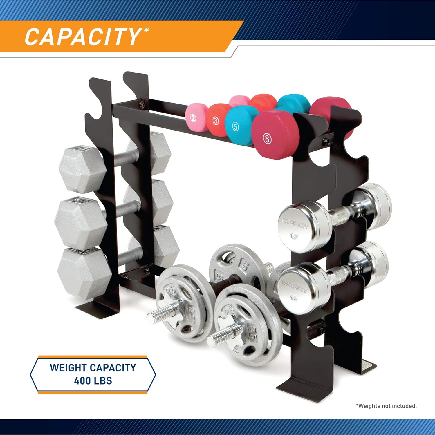 Marcy Compact Dumbbell Rack Free Weight Stand for Home Gym DBR-56 : Dumbells Rack : Sports & Outdoors
