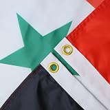 AZ FLAG Syria Flag 2x3 ft 100D Polyester with 2 Brass Eyelets Fade Resistant view 2