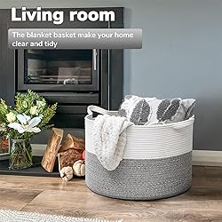 Goodpick Extra Large Rope Basket, 83L Blanket