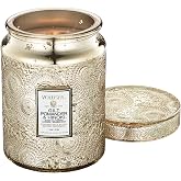 Gilt Pomander Hinoki, Large Candle Jar, 18 oz, 100 Hour Burn Time, Coconut Wax for Clean Burning, Handcrafted in the USA