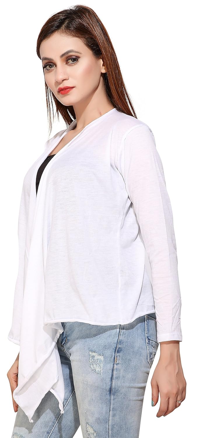 bfly women's viscose long shrugs-pack of 2 (black & white)