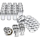 White Knight 778204 Chrome 1/2"-20 Cragar Standard Mag Style Wheel Installation Kit, 16 Lugs with Washers and Lock Set (Random Lock Pattern)