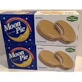 Moon Pie Minis Banana Marshmallow Sandwich . 2 pack. (2 Boxes Of 6 Pies Each) . Total 12 Minis Pies