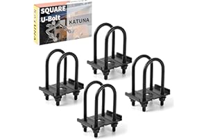 KATUNA U Bolt Kit for 5200-7000 lbs, 3" Round Trailer Axle, Heavy Duty Trailer Axle U Bolts 7-1/8" Long, 1/2" Diameter, 3" Thread Pitch,Suitable for 2" Trailer Springs(8Pack)