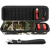 co2CREA Hard Travel Case Replacement for JBL Flip 7 Flip 6 FLIP 5 Waterproof Portable Bluetooth Speaker (Black Camo Case)