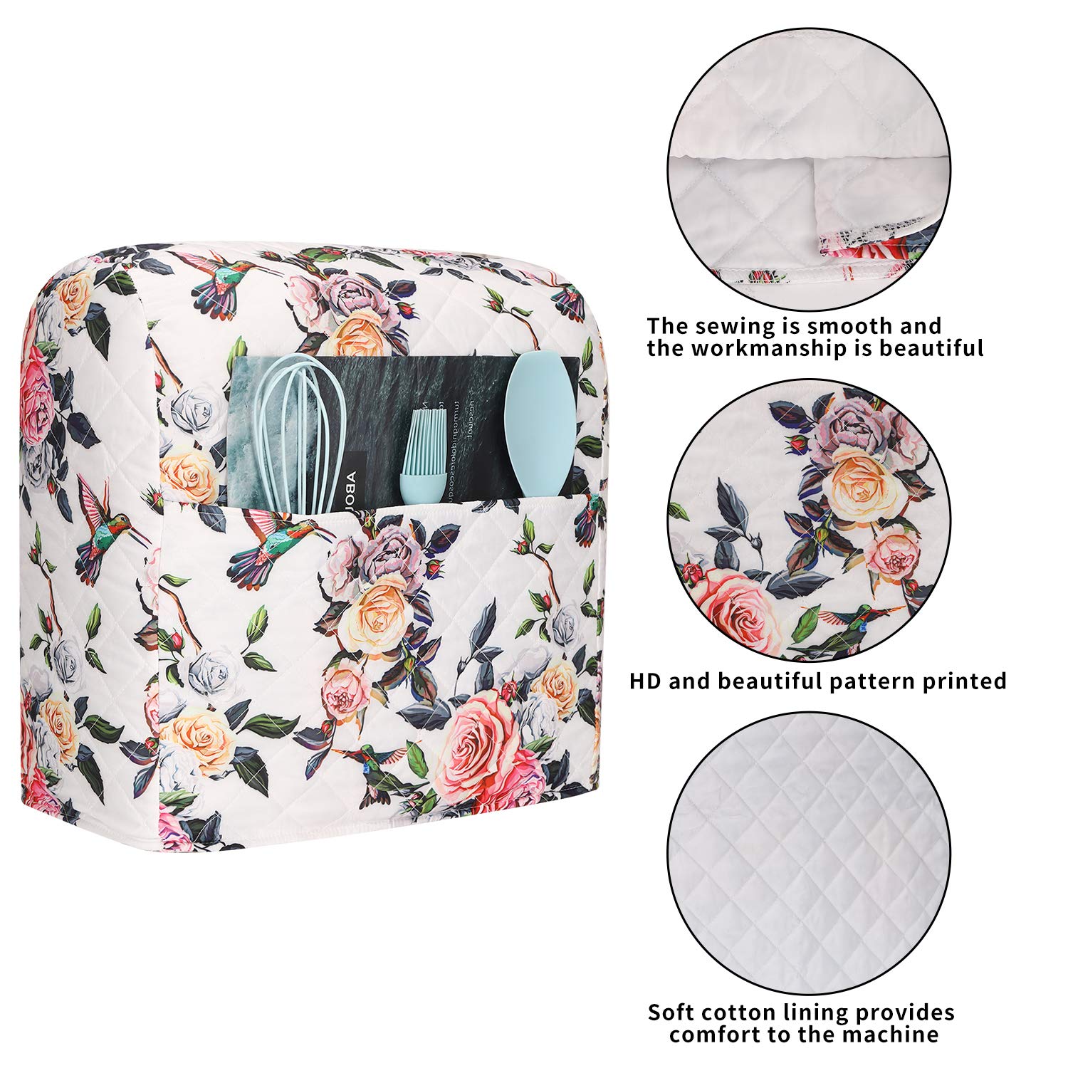 KitchenAid Mixer Cover with Pockets, Fits 5-8 Quart KitchenAid Mixers