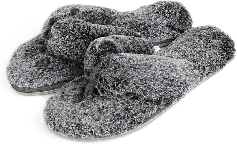 furry thong slippers