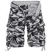 AOYOG Men's Camo Cargo Shorts Cotton