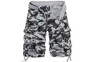 AOYOG Men's Camo Cargo Shorts Cotton