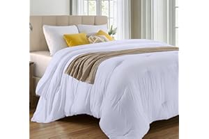 Utopia Bedding Comforters Full Size, All Season Duvet Insert, Down Alternative Full Comforter with Corner Tabs, Machine Washable Bed Comforter 82 x 86 Inches (White)