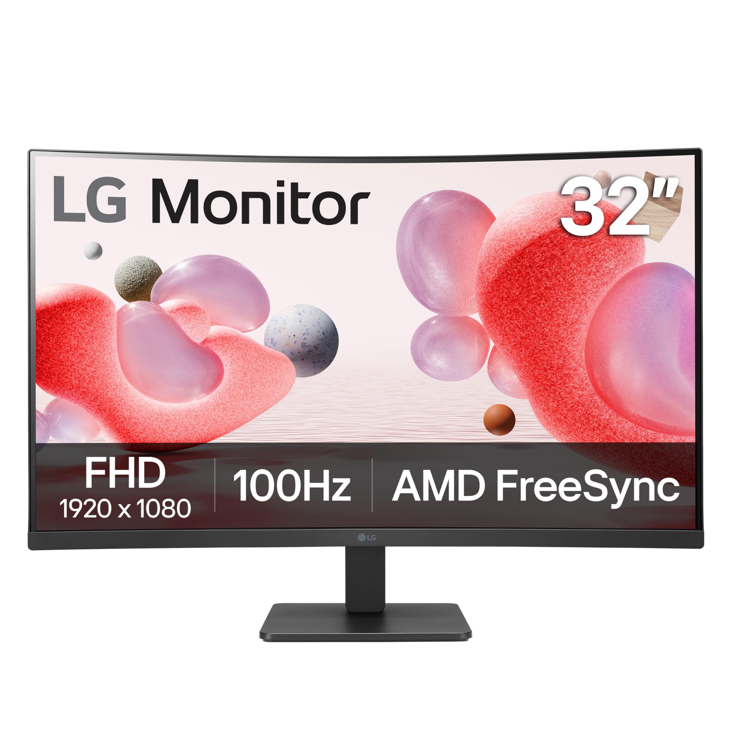 LG 32MR50C-B Curved Monitor 32-Inch FHD 100Hz AMD FreeSync OnScreen Control Dynamic Action Sync Black Stabilizer Tilt Stand (HDMI) - Black Image