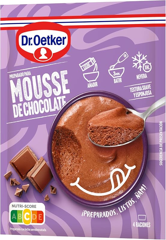 Mousse de Chocolate, Mistura de Mousse de Chocolate - Caixa com Mistura de Mousse de Sabor a Chocolate 73g (Quantidade 4 Doses)