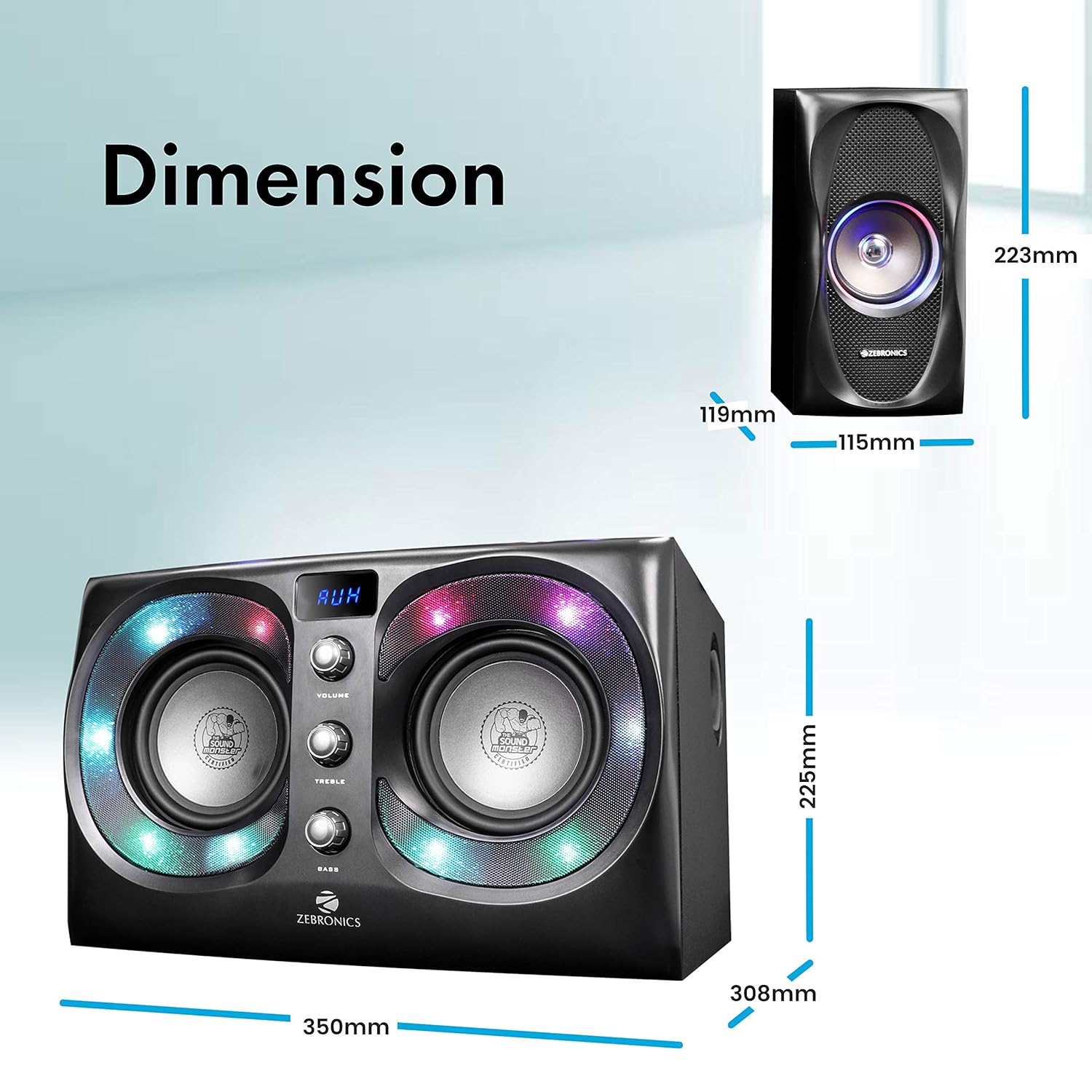 zebronics 2.2 speakers price