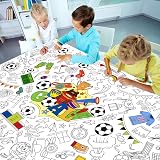HOWAF Giant Football Colouring Poster 1188x840mm + 24 Pens - Kids Party Art view 7